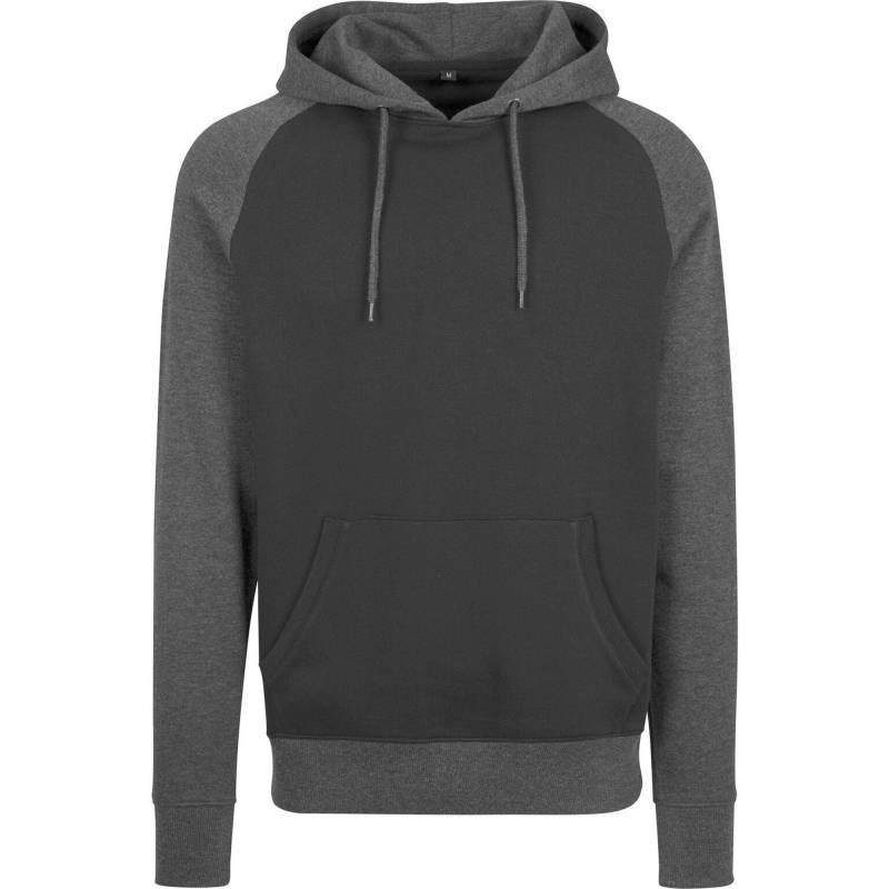 Raglan Kapuzenpullover Herren Schwarz XXL von Build Your Own