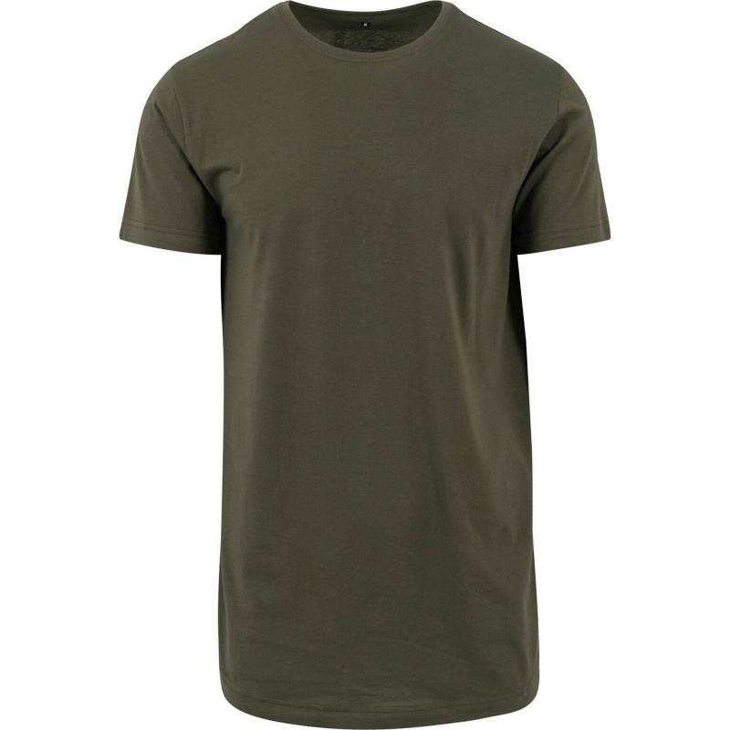 Shaped Long Kurzarm Tshirt Herren Olivegrün XXL von Build Your Own