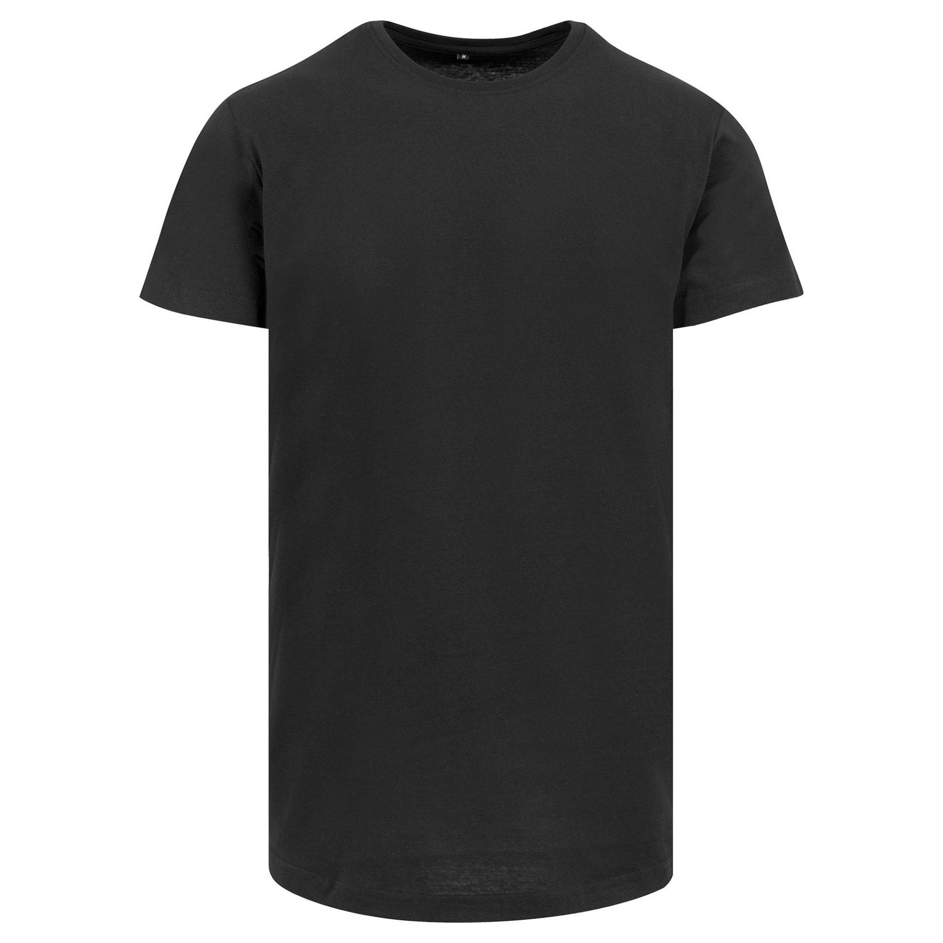 Shaped Long Kurzarm Tshirt Herren Schwarz L von Build Your Own