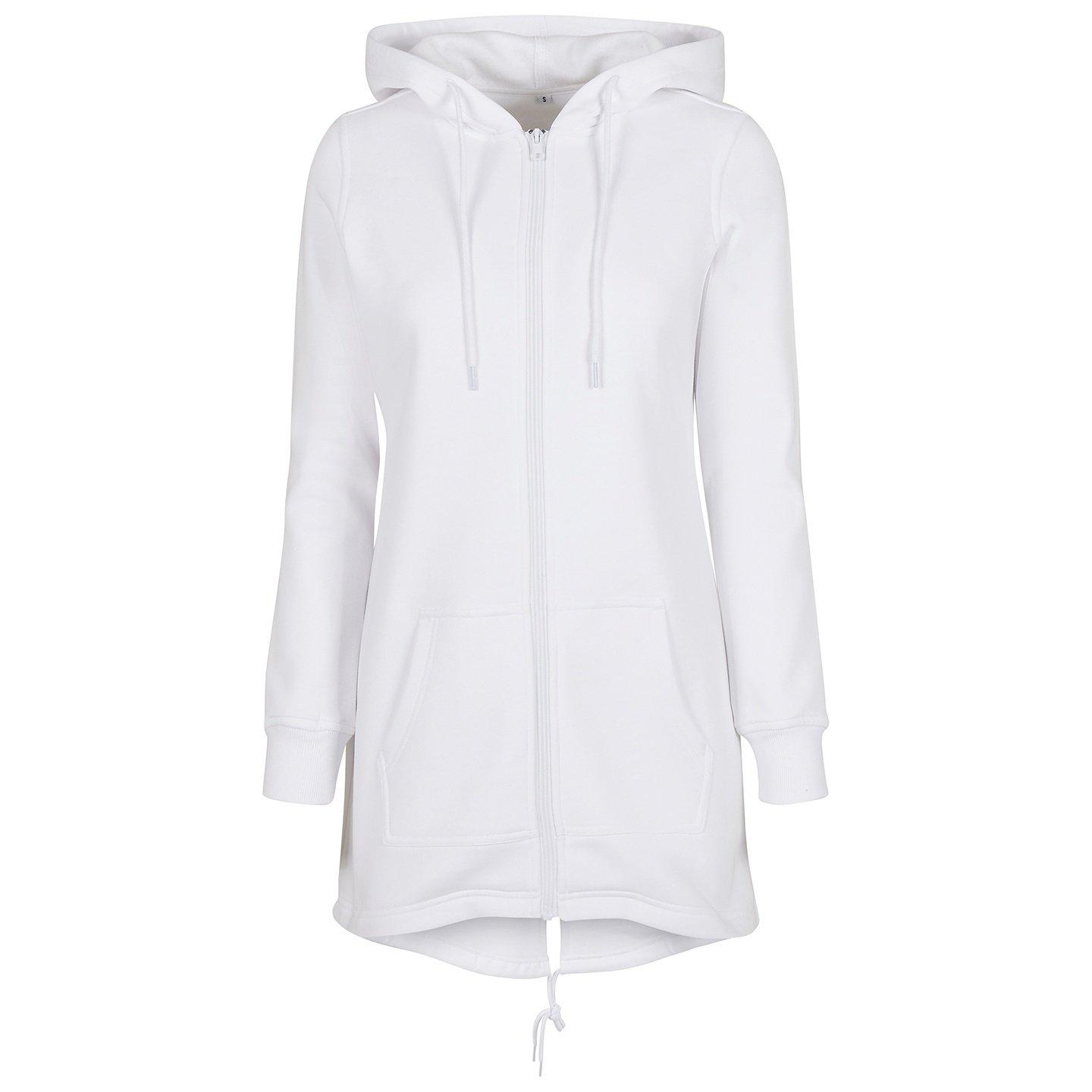 Sweat Parka Damen Weiss L von Build Your Own