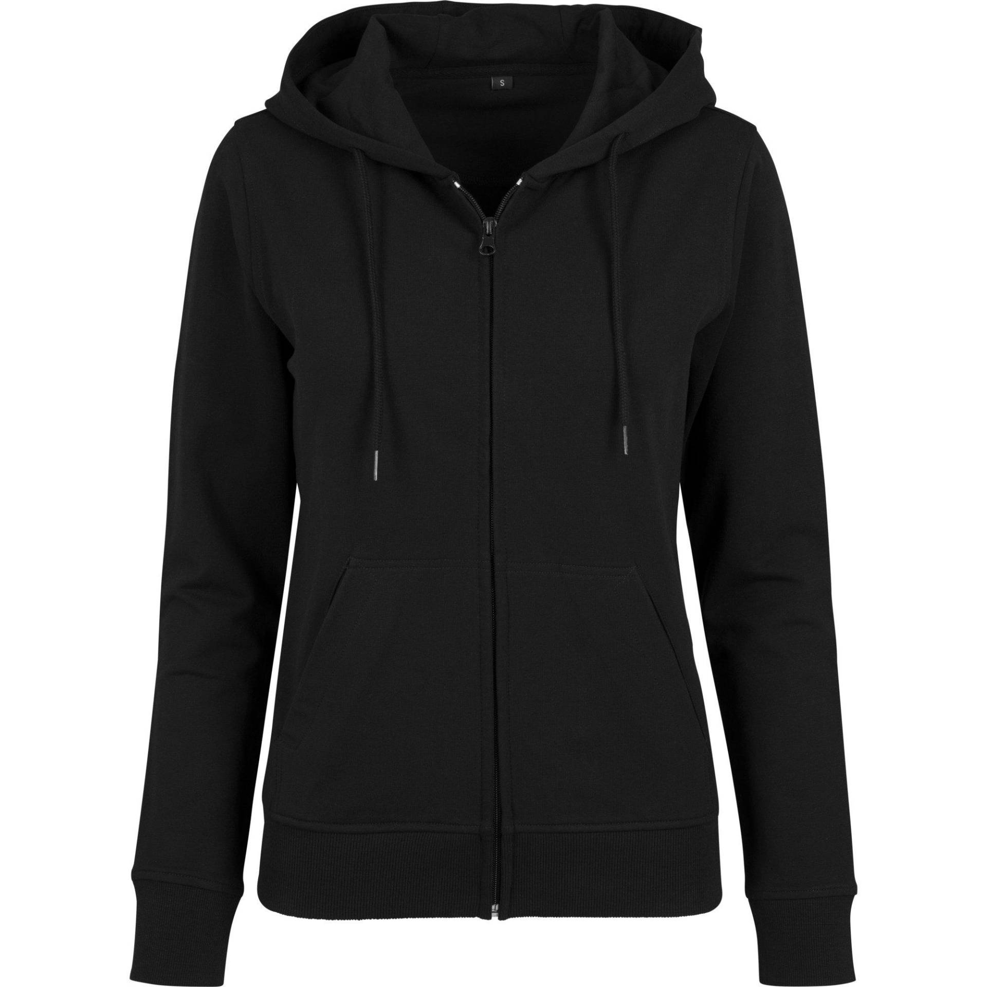 Terrykapuzenjacke Damen Schwarz M von Build Your Own