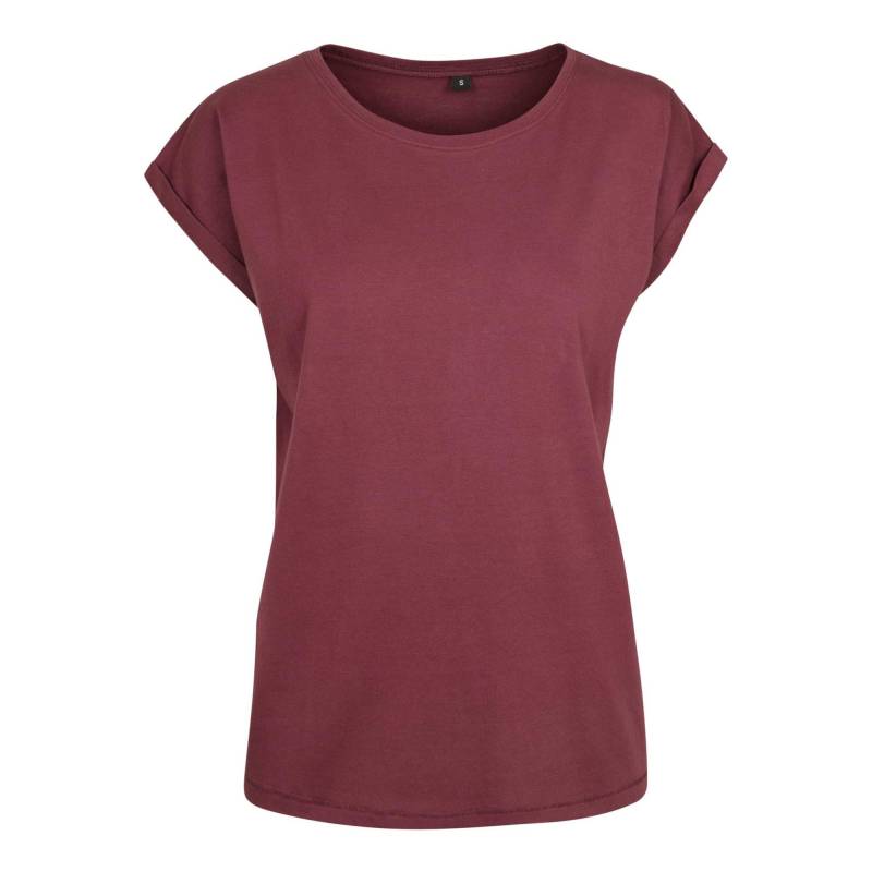 Tshirt Überschnittene Schulter Damen Rot Bunt 5XL von Build Your Own