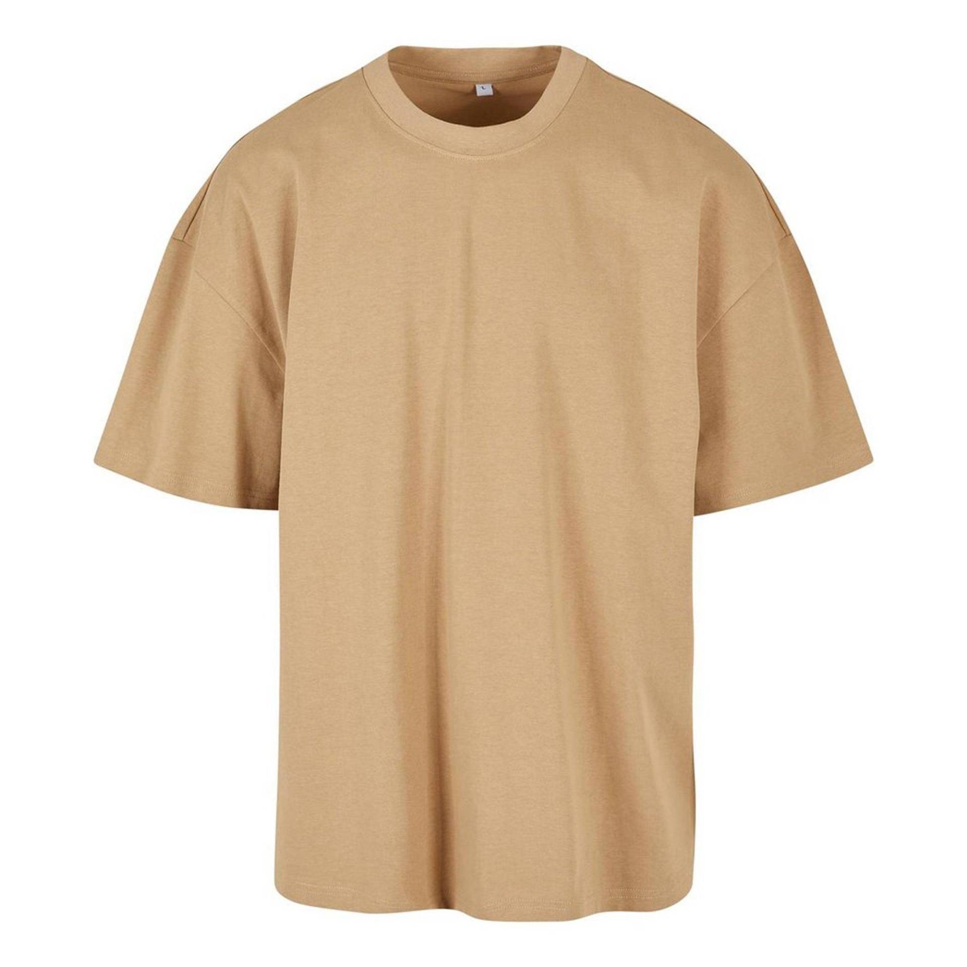 Tshirt Ultraschwer Herren Beige 4XL von Build Your Own