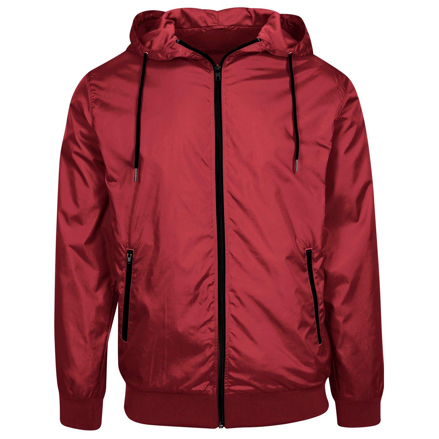 Wind Runner Jacke Herren Weinrot 4XL von Build Your Own