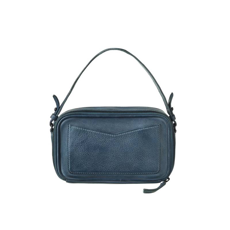 Leder Club-Handtasche in Himmelblau von Bull & Hunt