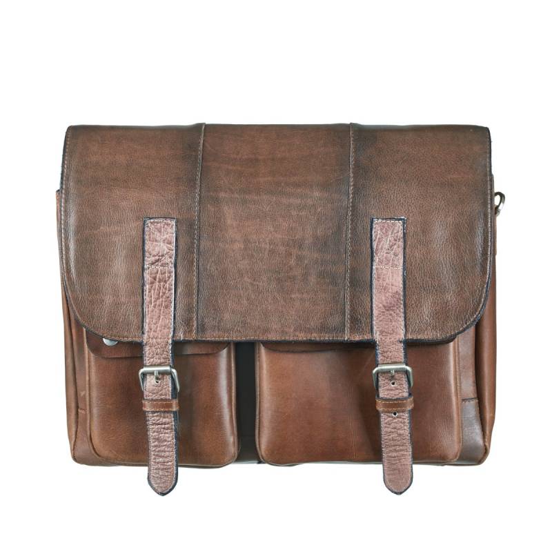 Messenger Business Bag in Braun von Bull & Hunt