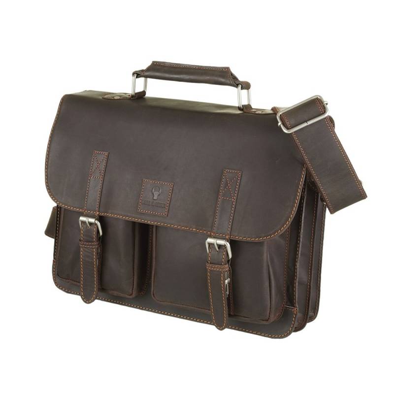 Messenger Business Bag in Hunter-Brown von Bull & Hunt