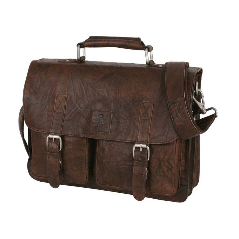 Messenger Business Bag in Washed-Brown von Bull & Hunt