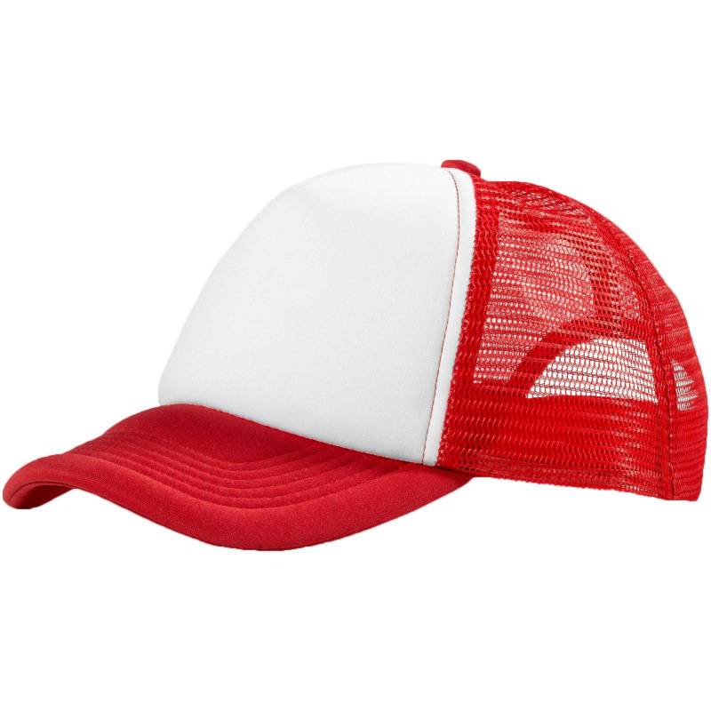 Trucker 5 Panel Kappe Damen Rot Bunt ONE SIZE von Bullet