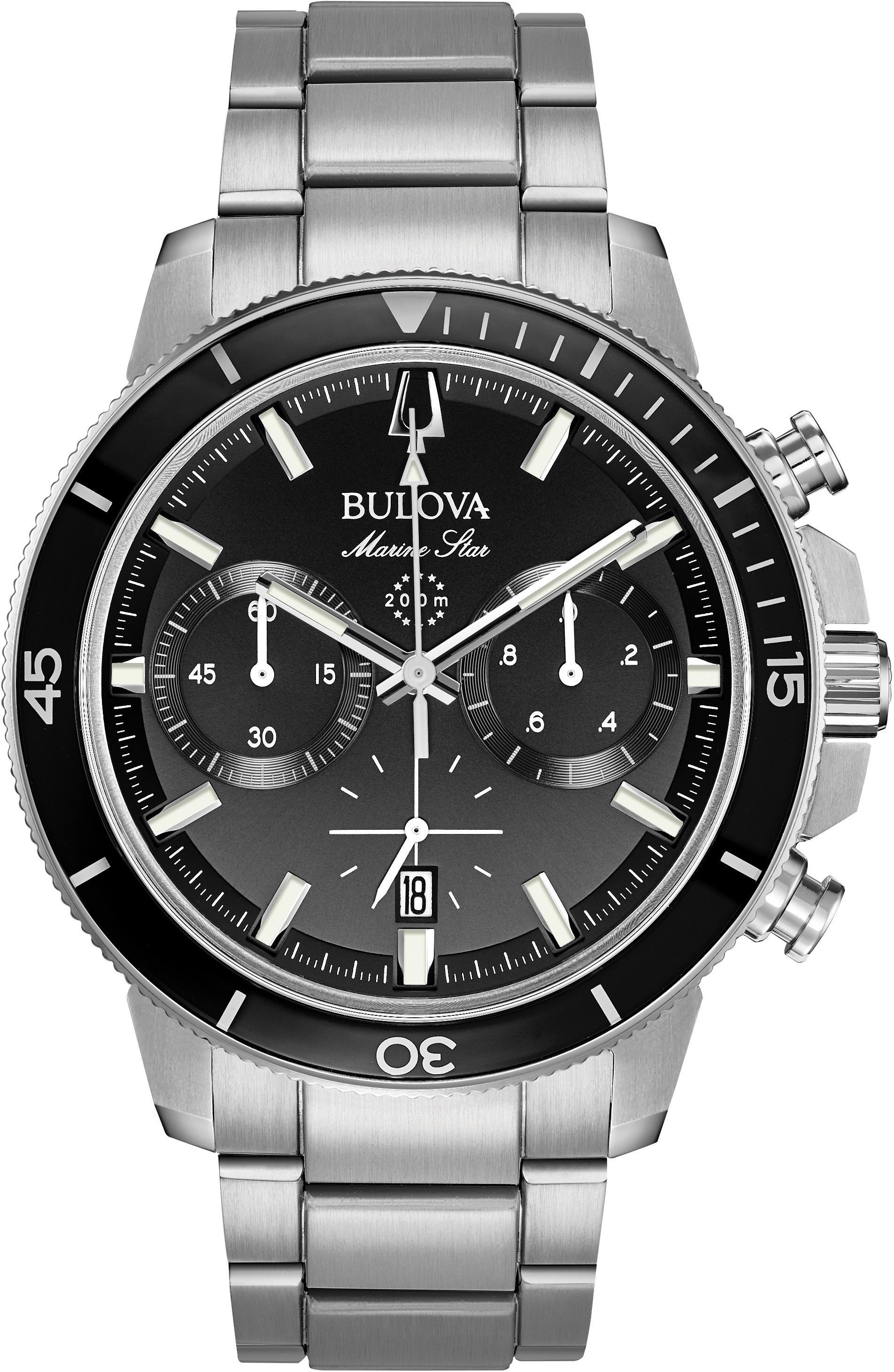 Bulova Chronograph »Marine Star«, Armbanduhr, Quarzuhr, Herrenuhr, Edelstahlarmband, Datum von Bulova