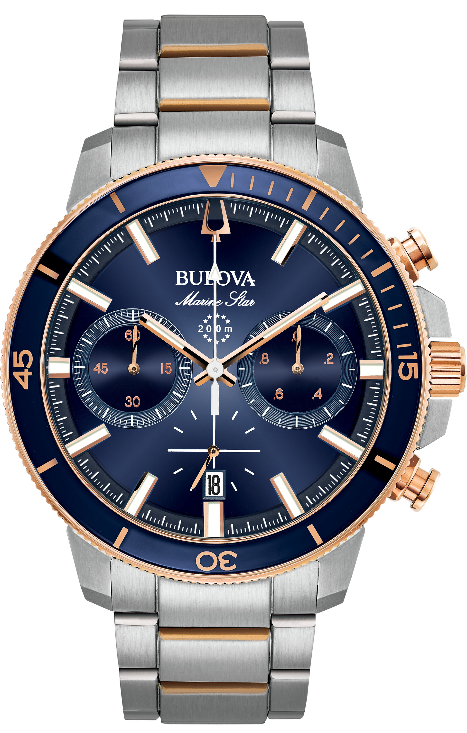 Bulova Chronograph »Marine Star«, Armbanduhr, Quarzuhr, Herrenuhr, Edelstahlarmband, Datum von Bulova