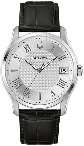 Bulova Quarzuhr »96B388«, Armbanduhr, Herrenuhr, Damenuhr, Lederarmband, Datum von Bulova