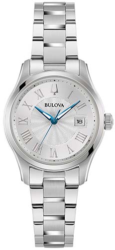 Bulova Quarzuhr »96M162«, Armbanduhr, Damenuhr, Edelstahlarmband, Leuchtzeiger, Datum von Bulova