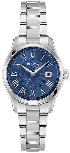 Bulova Quarzuhr »96M163«, Armbanduhr, Damenuhr, Edelstahlarmband, Leuchtzeiger, Datum von Bulova