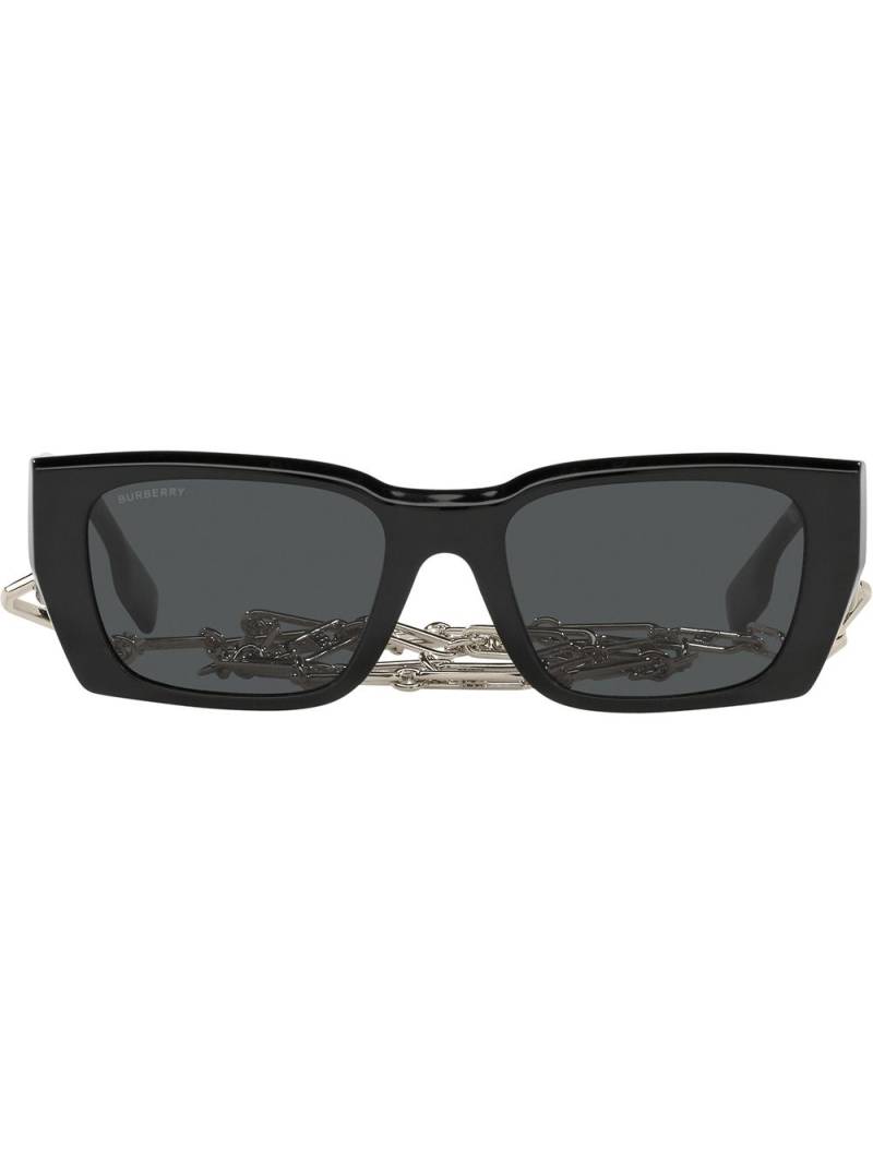 Burberry Eyewear Poppy rectangular-frame sunglasses - Black von Burberry Eyewear