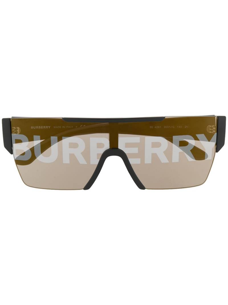 Burberry Eyewear logo lense sunglasses - Black von Burberry Eyewear