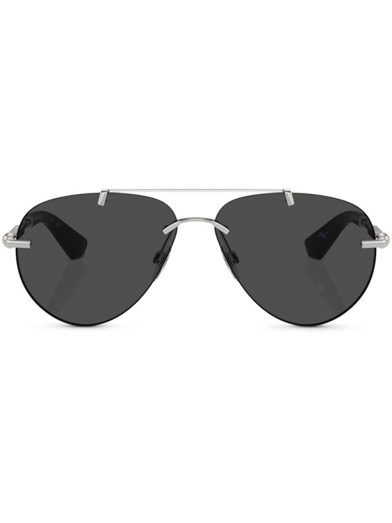 Burberry Eyewear metallic aviator-frame sunglasses - Silver von Burberry Eyewear