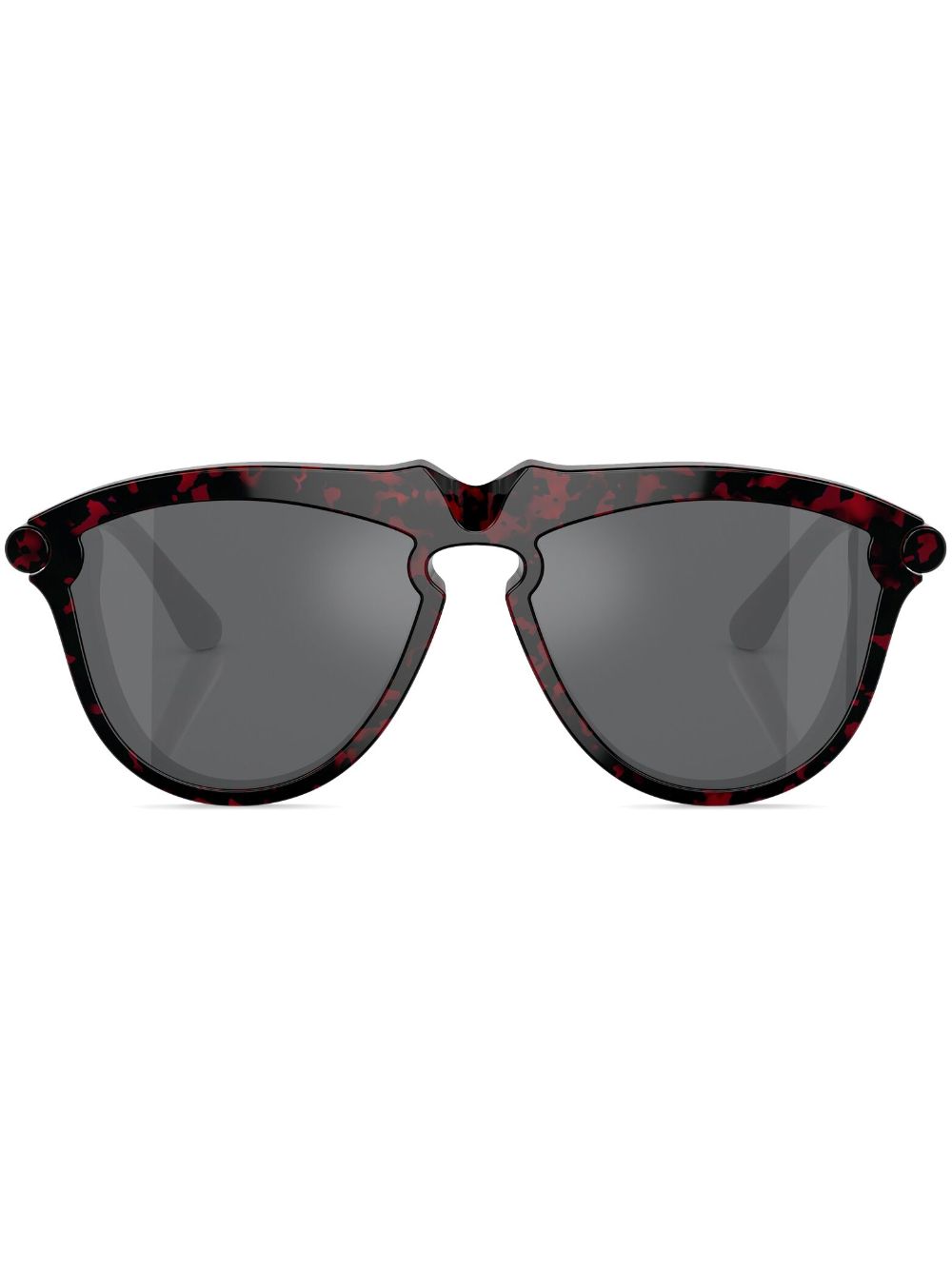 Burberry Eyewear tortoiseshell-effect round-frame sunglasses - Red von Burberry Eyewear