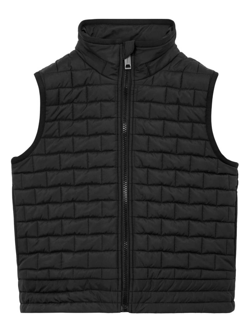 Burberry Kids College-Graphic quilted gilet - Black von Burberry Kids