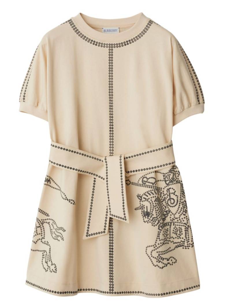 Burberry Kids EDK cotton dress - Neutrals von Burberry Kids