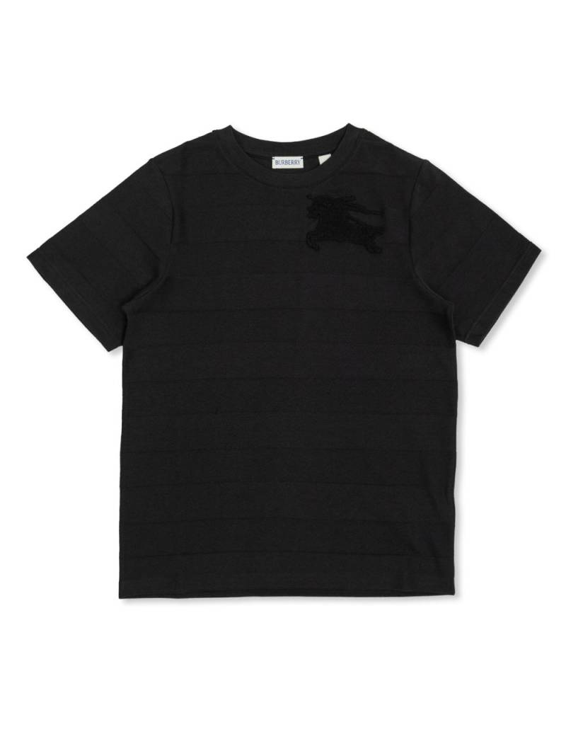 Burberry Kids EKD Cotton T-shirt - Black von Burberry Kids