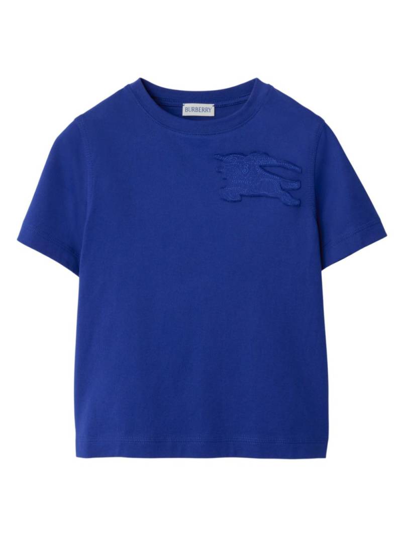 Burberry Kids EKD crew-neck cotton T-shirt - Blue von Burberry Kids