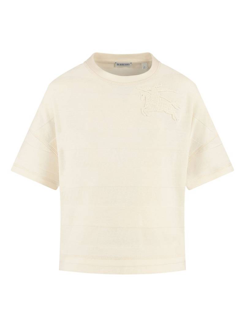 Burberry Kids EKD-embroidered T-shirt - Neutrals von Burberry Kids