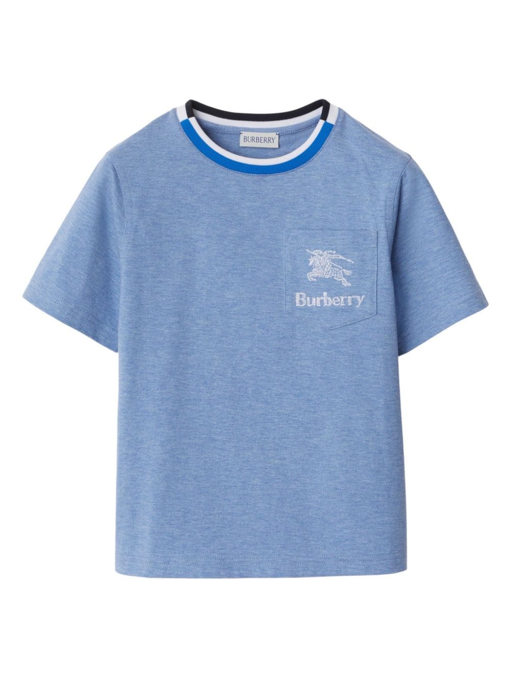 Burberry Kids EKD-embroidered cotton T-shirt - Blue von Burberry Kids