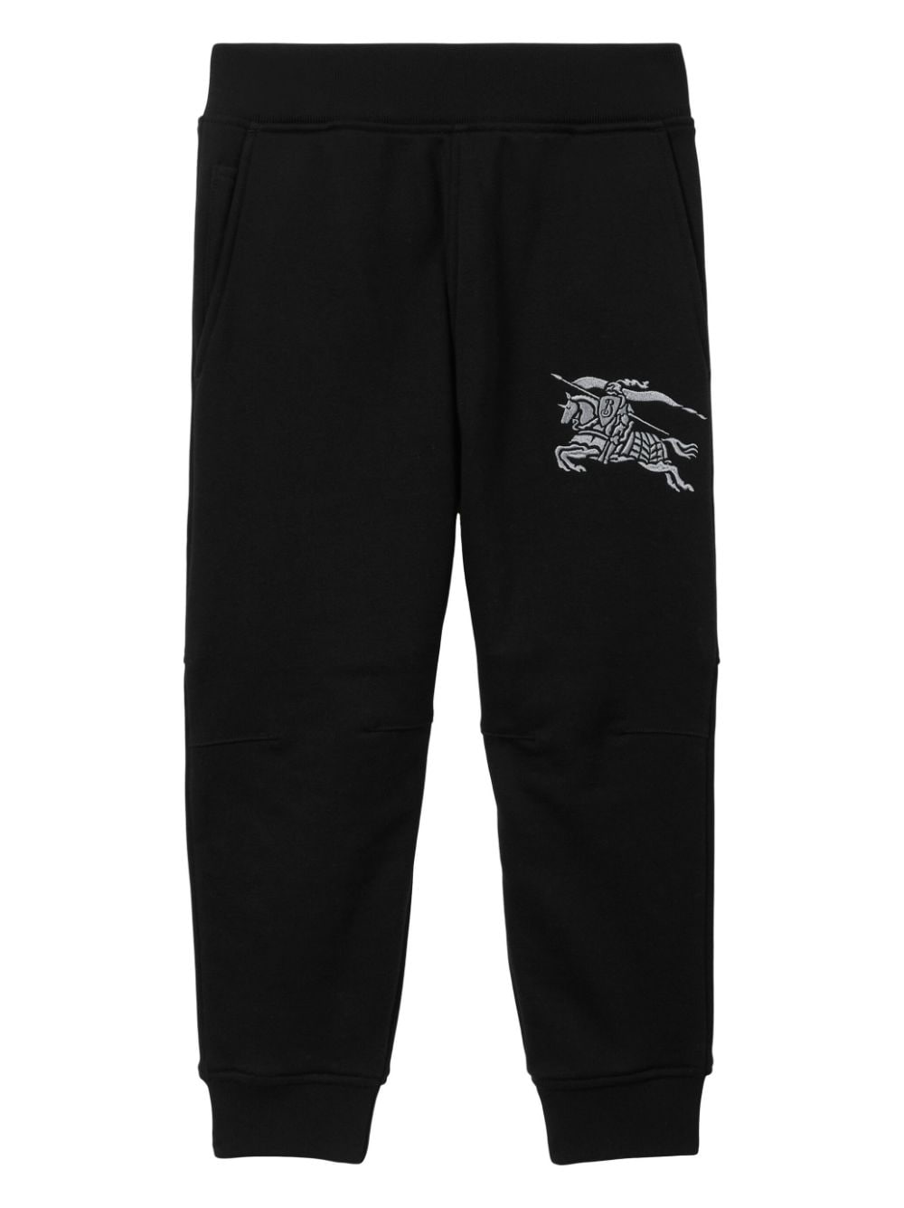 Burberry Kids EKD-embroidered cotton track pants - Black von Burberry Kids