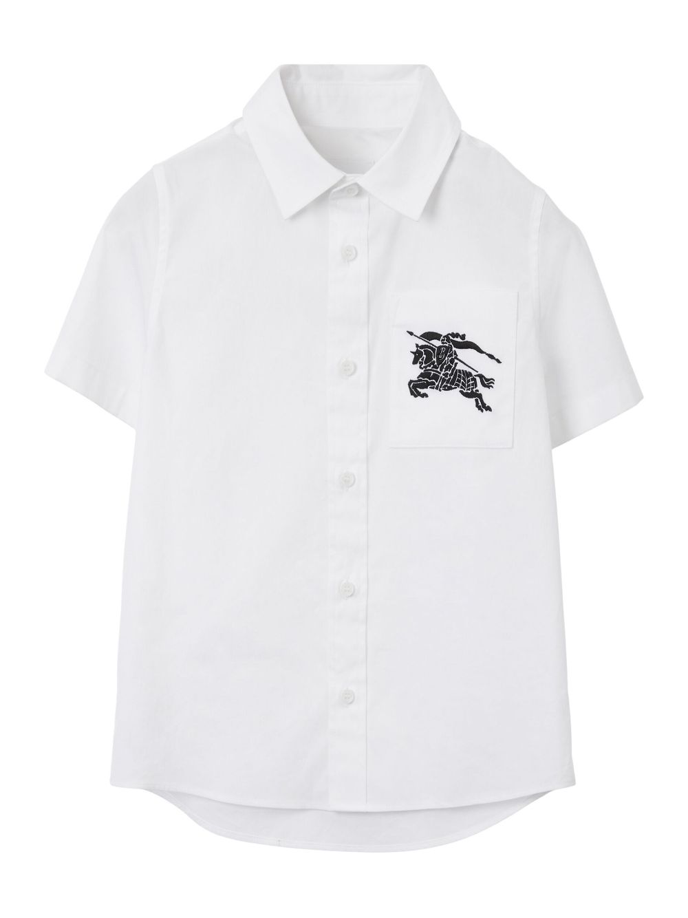 Burberry Kids EKD embroidered short-sleeve shirt - White von Burberry Kids