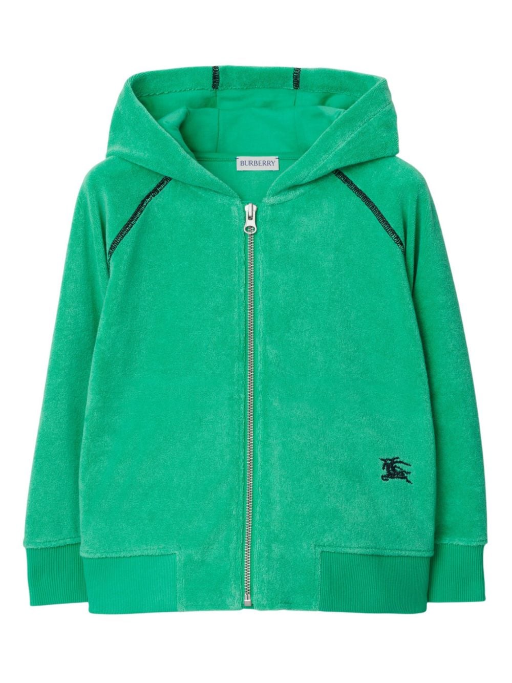 Burberry Kids EKD-embroidery zipped hoodie - Green von Burberry Kids