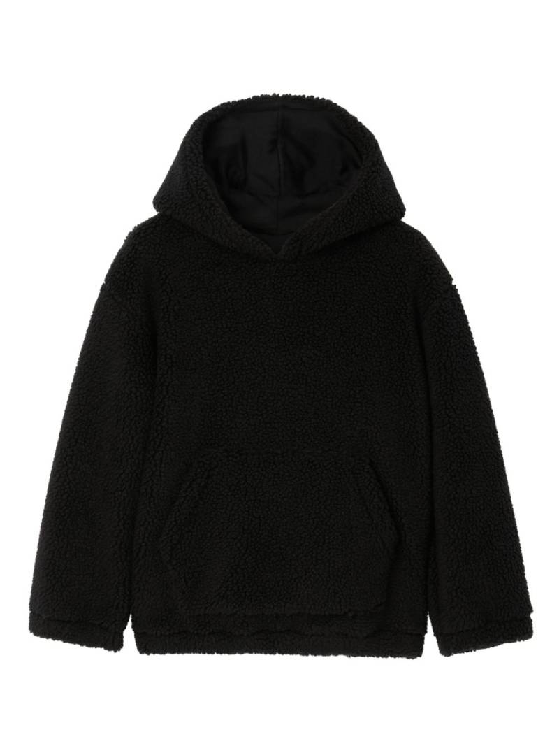 Burberry Kids EKD logo-embroidered fleece hoodie - Black von Burberry Kids