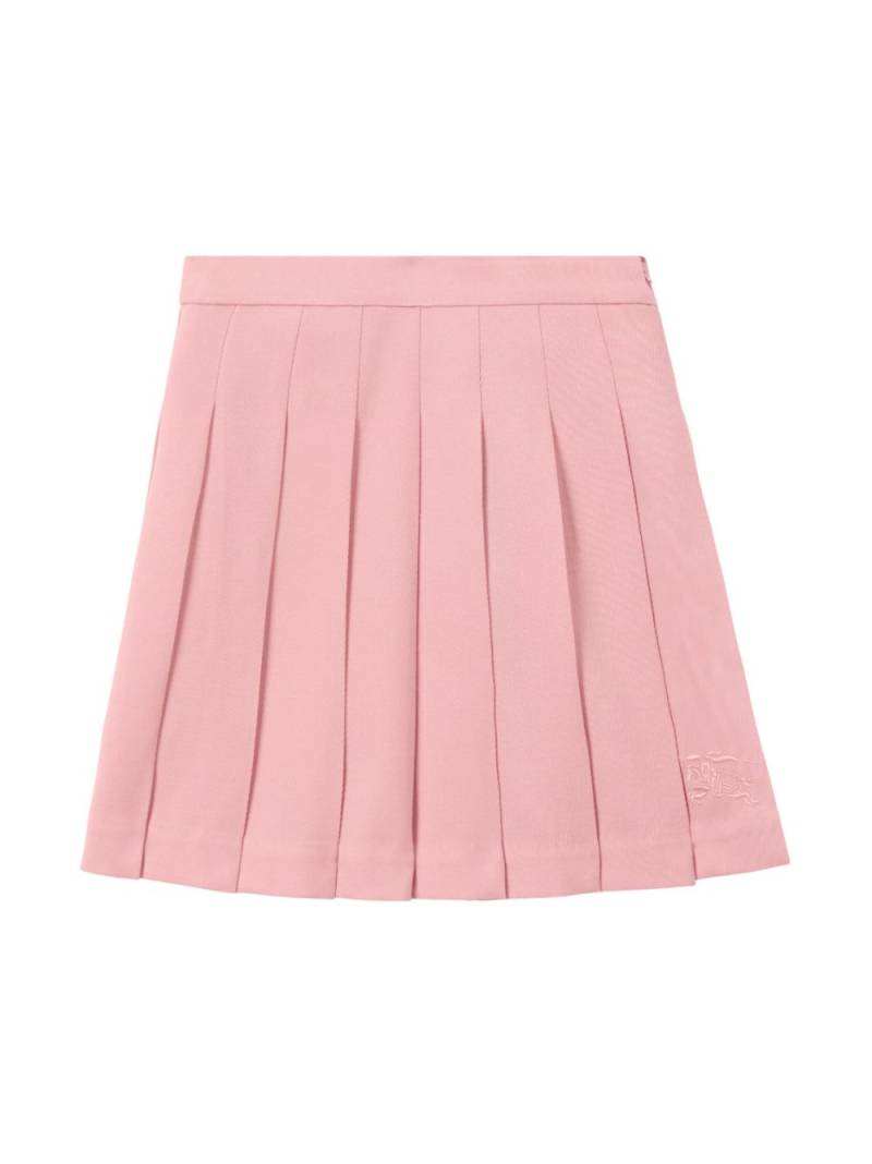 Burberry Kids EKD logo-embroidered pleated skirt - Pink von Burberry Kids