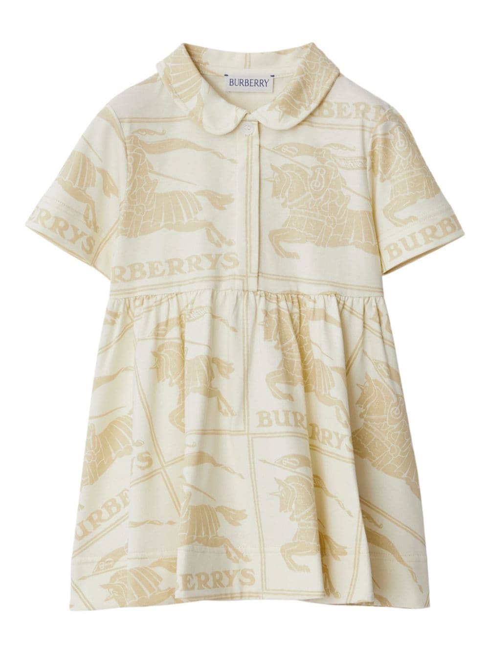 Burberry Kids EKD short-sleeved cotton dress - Neutrals von Burberry Kids