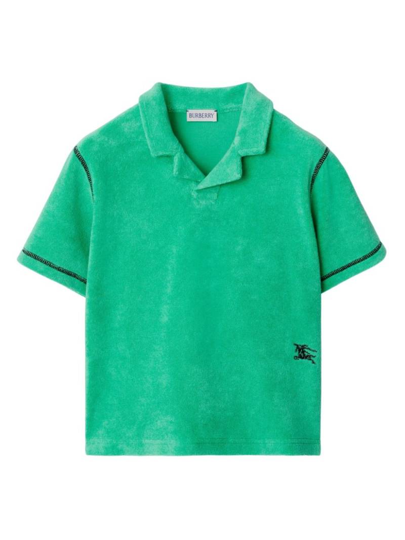 Burberry Kids EKD towelling polo shirt - Green von Burberry Kids