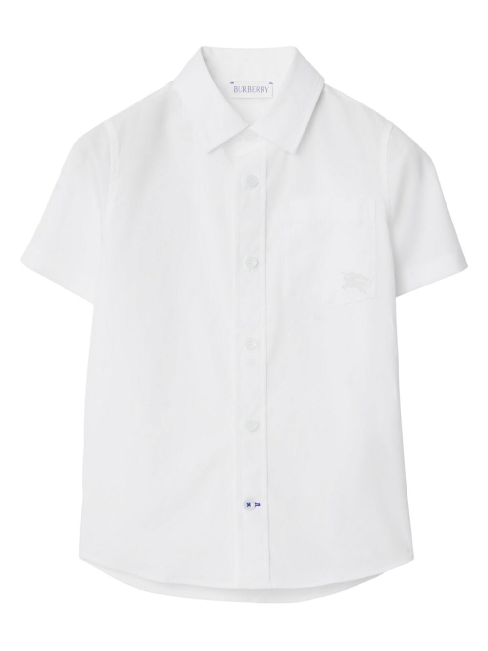 Burberry Kids Equestrian Knight cotton-blend shirt - White von Burberry Kids