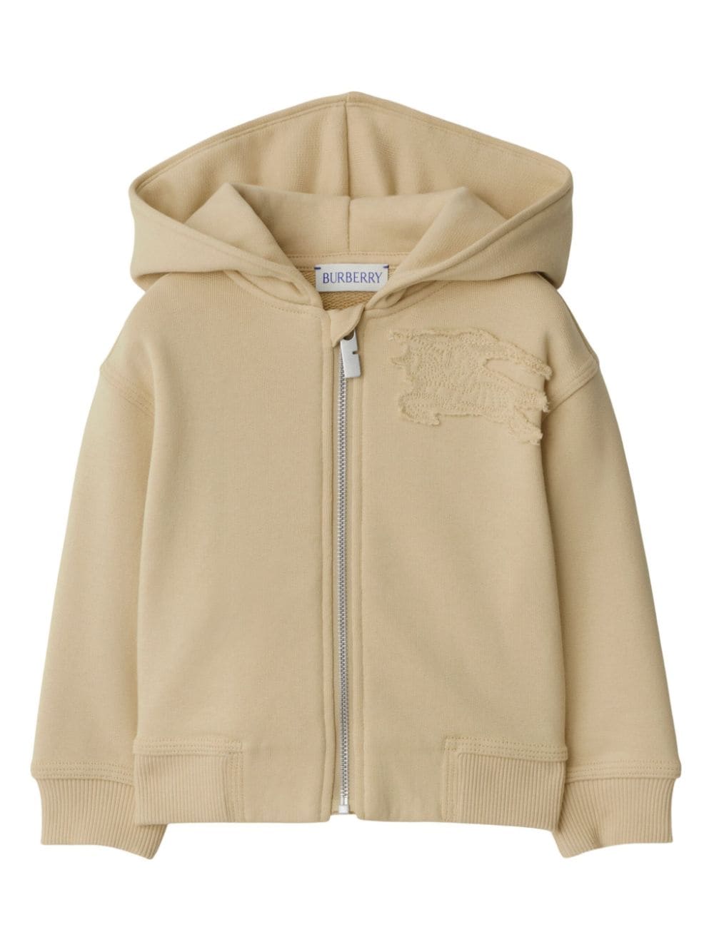 Burberry Kids Equestrian Knight zipped cotton hoodie - Neutrals von Burberry Kids