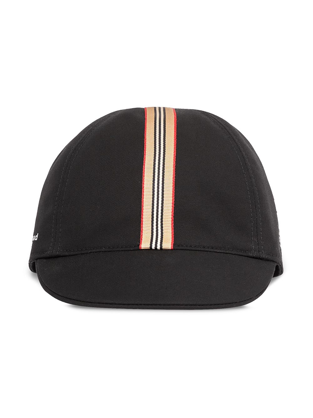 Burberry Kids Icon Stripe trim cap - Black von Burberry Kids