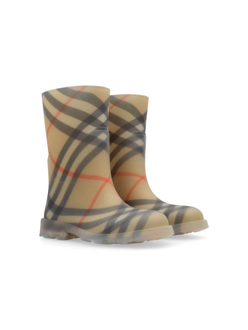 Burberry Kids Marsh Check ankle boots - Neutrals von Burberry Kids