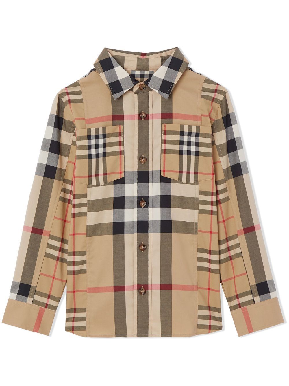 Burberry Kids Nova-check long-sleeve shirt - Neutrals von Burberry Kids