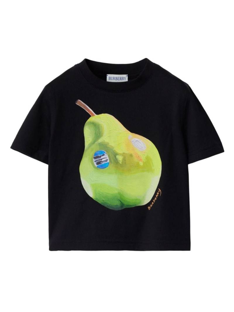 Burberry Kids Pear-print cotton T-shirt - Black von Burberry Kids