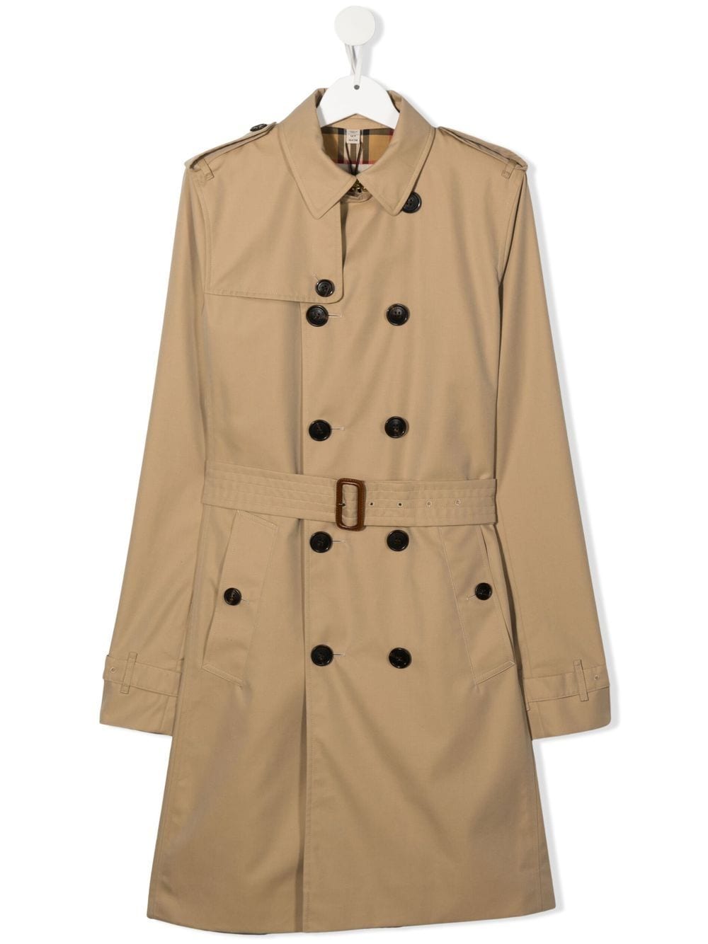 Burberry Kids TEEN double-breasted trench coat - Neutrals von Burberry Kids