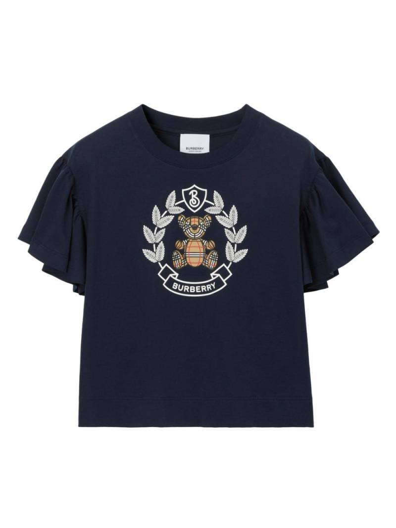 Burberry Kids Thomas Bear Print cotton T-shirt - Blue von Burberry Kids