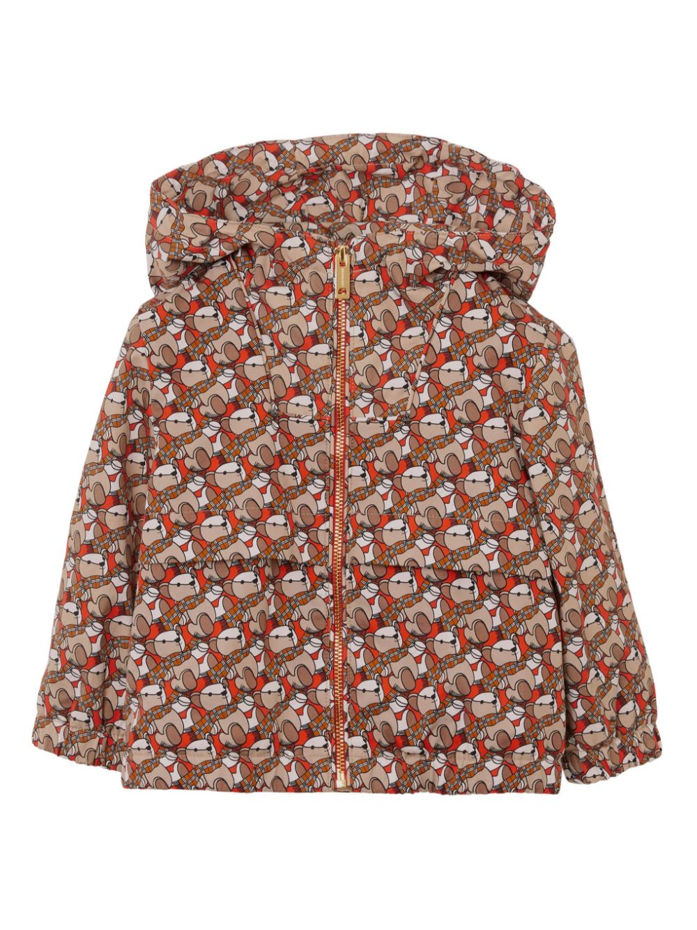 Burberry Kids Thomas Bear cotton hooded jacket - Orange von Burberry Kids