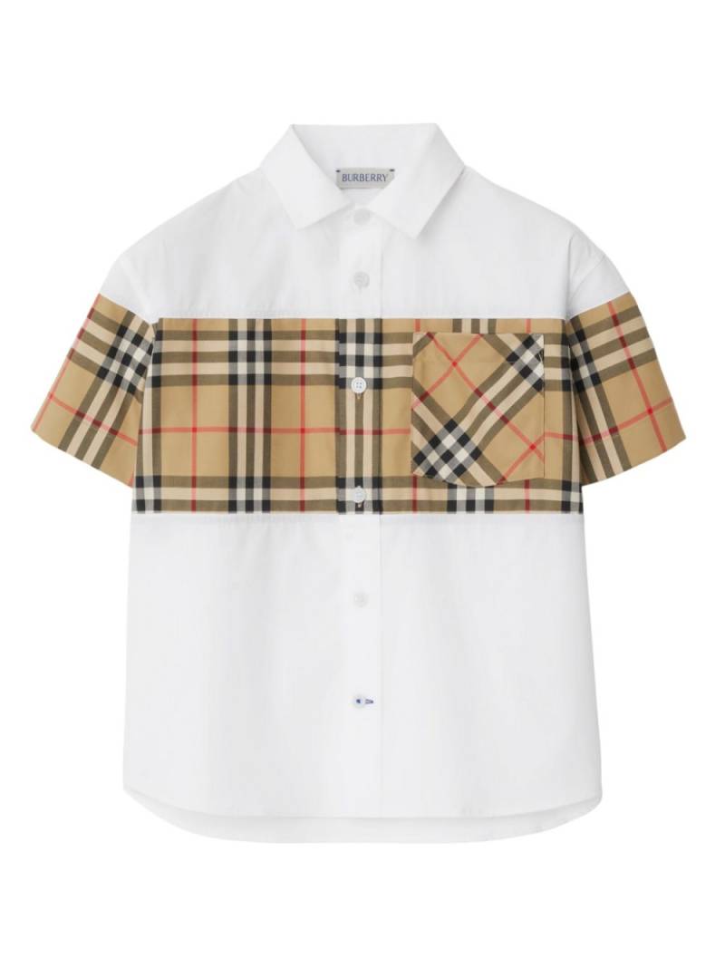 Burberry Kids Vintage Check cotton shirt - White von Burberry Kids