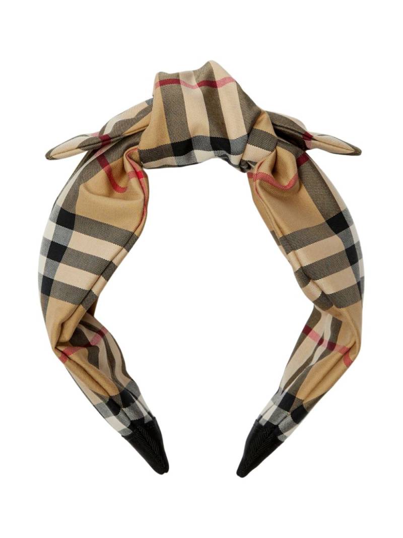 Burberry Kids Vintage Check headband - Brown von Burberry Kids