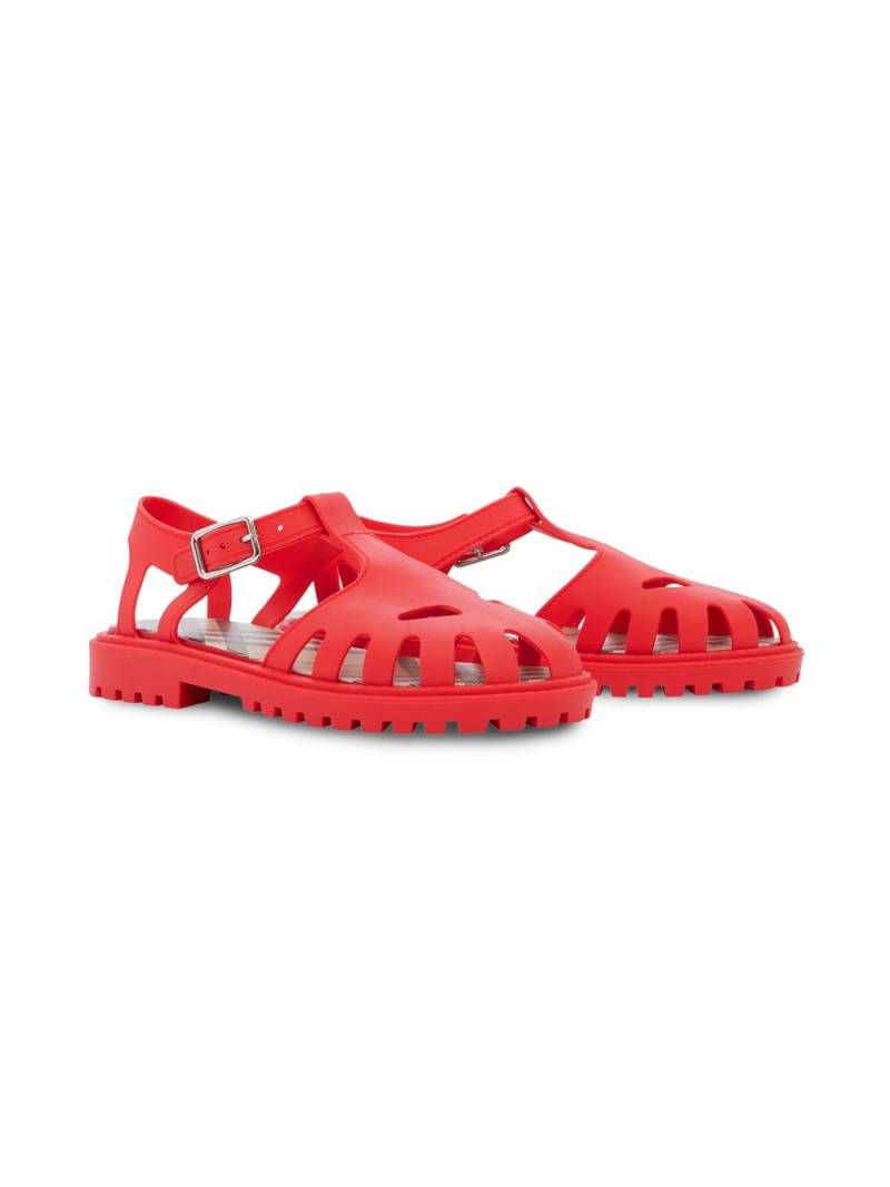 Burberry Kids Vintage Check-lined rubber sandals - Red von Burberry Kids