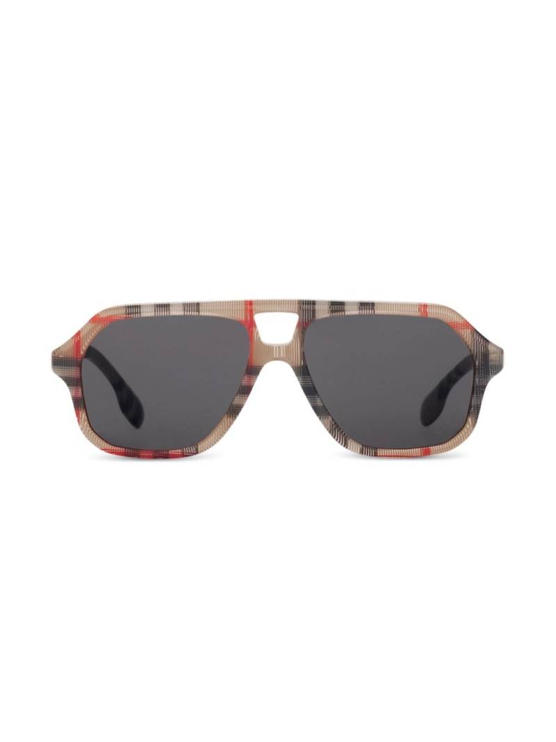 Burberry Kids Vintage Check navigator-frame sunglasses - Neutrals von Burberry Kids