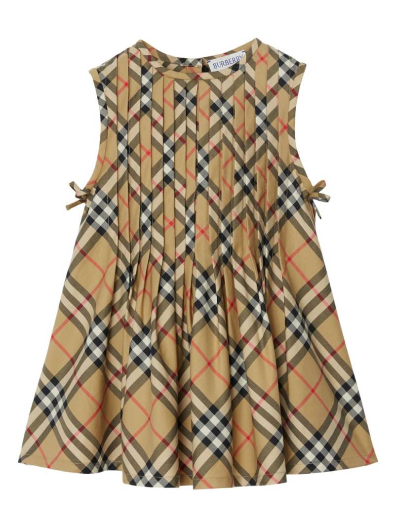 Burberry Kids Vintage Check pleated dress - Brown von Burberry Kids