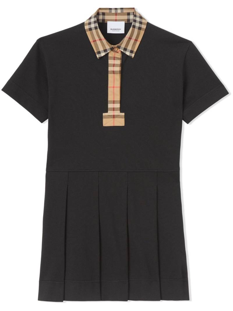 Burberry Kids Vintage Check polo dress - Black von Burberry Kids